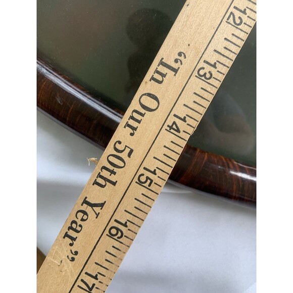 ANTIQUE BABY PRINT OVAL CONVEX PAINTED TIGER WOOD FRAME with CONVEX GLASS Read - Picture 13 of 13